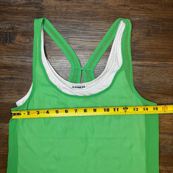 Express size XS Y2K double tank sheer with lace - Picture 3 of 8